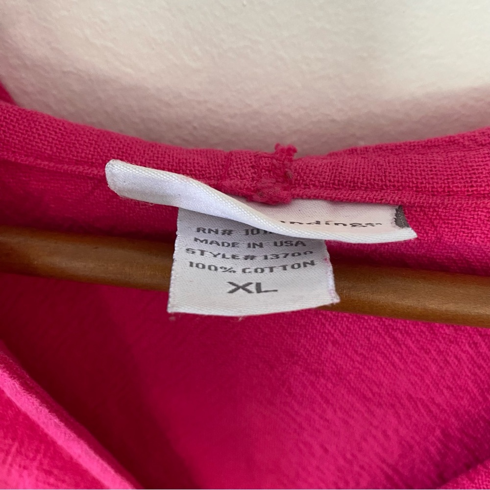 SoftSurroundings Hot Pink Poncho Sweater Cotton Lightweight XL - Picture 3 of 6